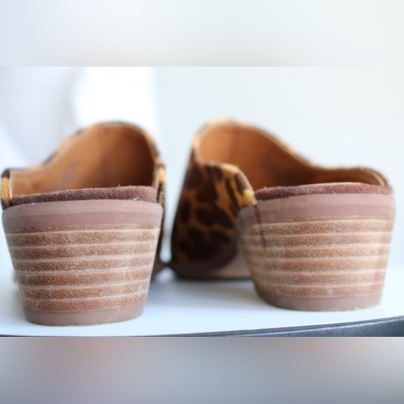 Zodiac Real Fur Dyed Cow Hair Leather Animal Print Slip-On Mule Women’s Shoe 6 - Picture 10 of 11